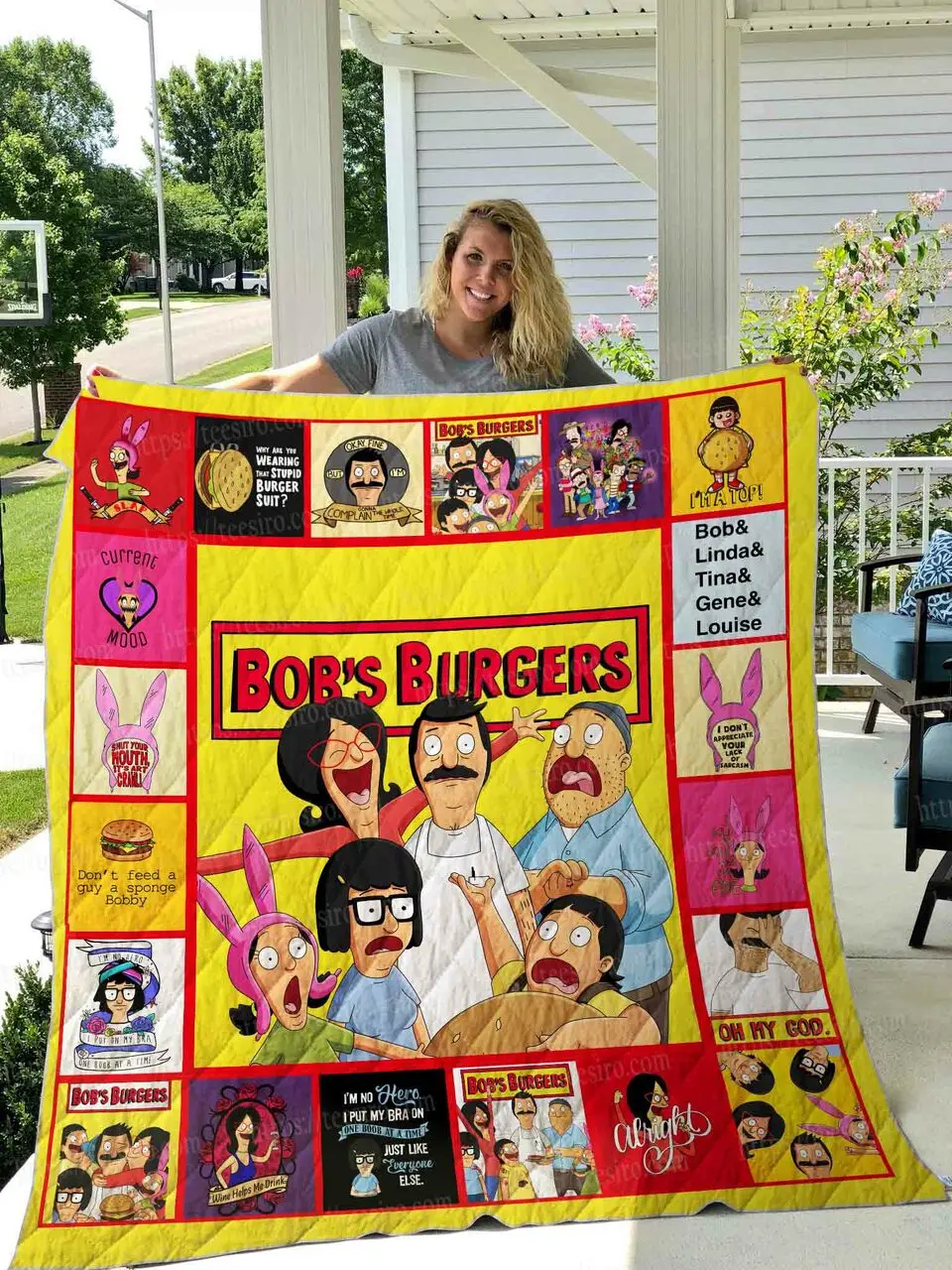 BobS Burgers Quilt Blanket 01 and Home Decor