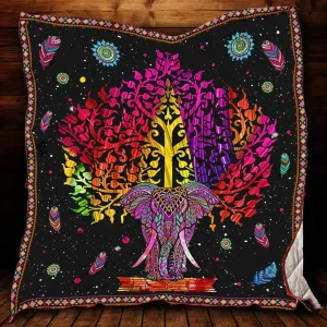 Boho Luxury Mandala Elephant Jfj Quilt Rc and Home Decor