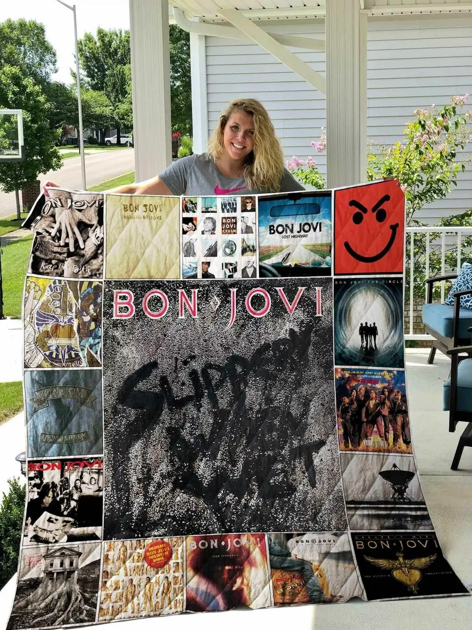 Bon Jovi Blanket Th1809 Quilt and Home Decor