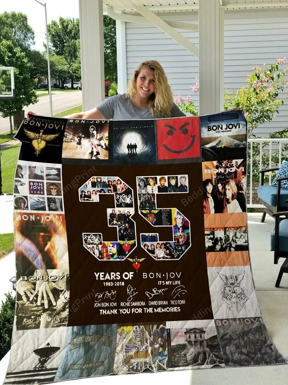 Bon Jovi Quilt Blanket 01 and Home Decor