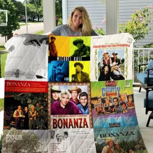 Bonanza Map Quilt Blanket 0296 and Home Decor