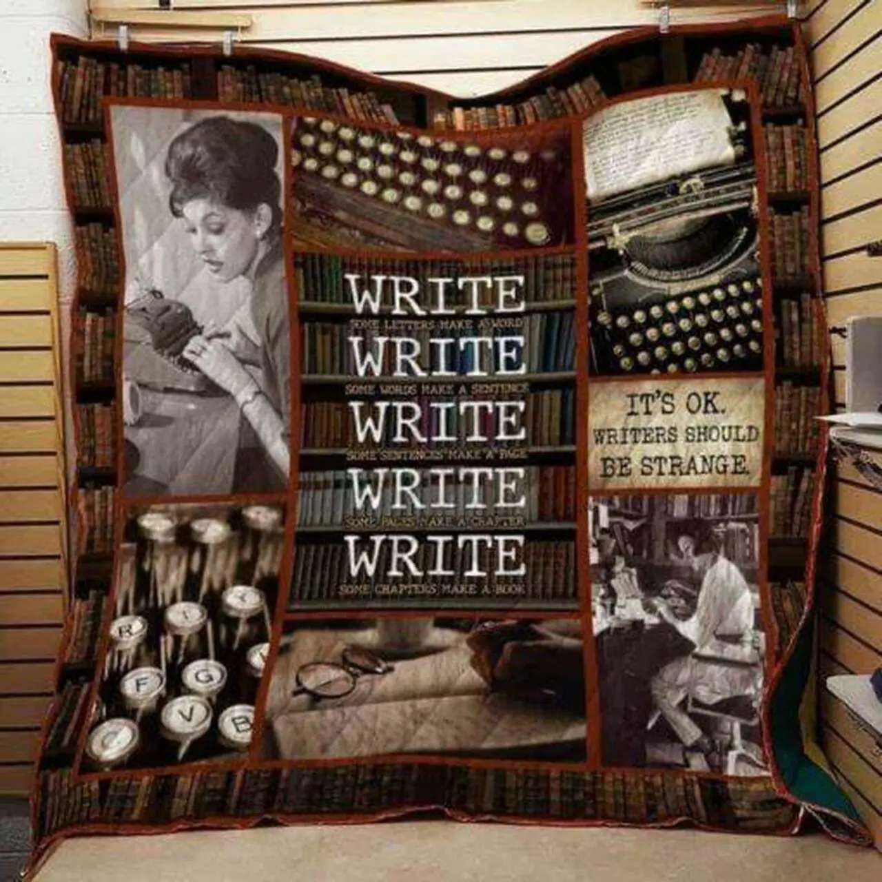 Book Writer Strange Quilt and Home Decor