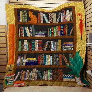 Bookshelf Cld20705 Quilt Blanket and Home Decor