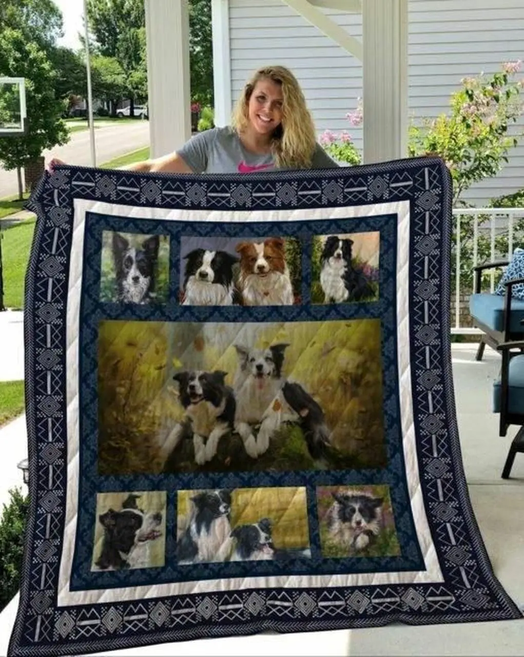 Border Collie 3D Customized Quilt Blanket 1867 and Home Decor