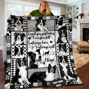 Border Collie Personalized Quilt Blanket Lml110601Dt and Home Decor