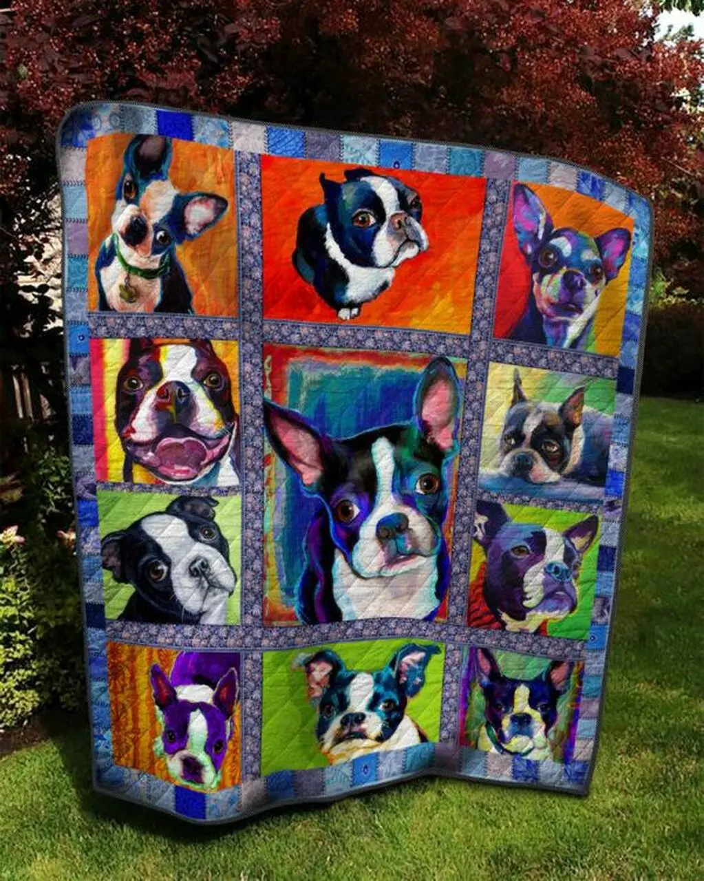 Boston Terrier Quilt Blanket Ver 3 Quilt and Home Decor