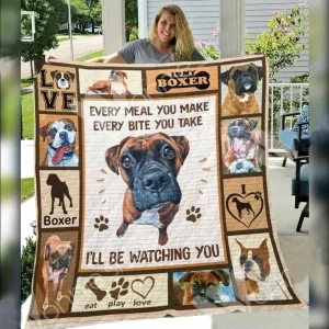 Boxer Dog E Quilt Derqnk and Home Decor
