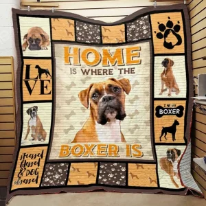 Boxer Dog E Quilt Derqye and Home Decor