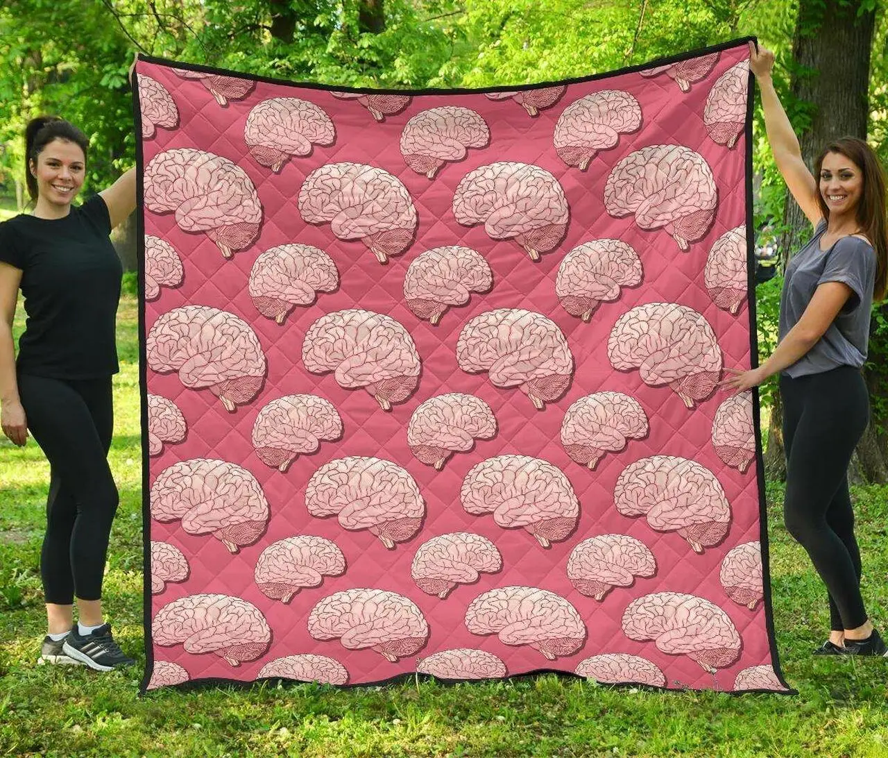 Brain Pink Cl12100097Mdq Quilt Blanket and Home Decor