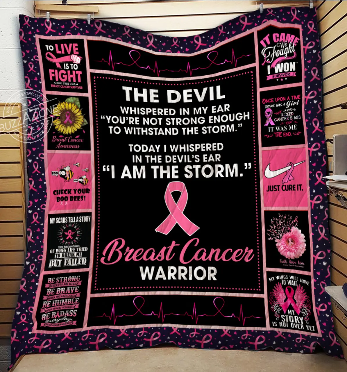 Breast Cancer Inspirational Quotes Quilt Cc and Home Decor