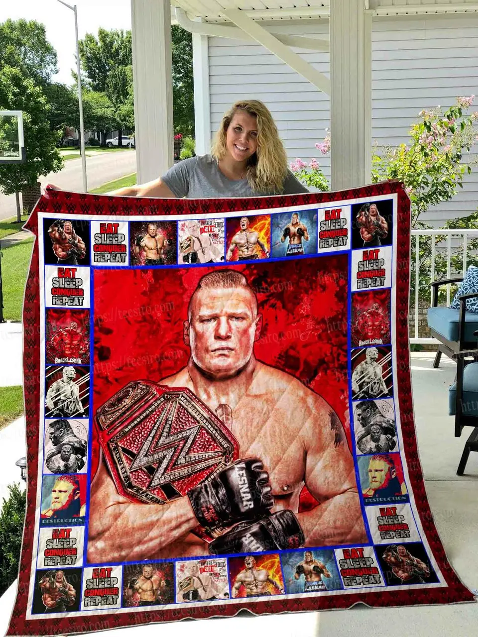 Brock Lesnar Quilt Blanket 01 and Home Decor