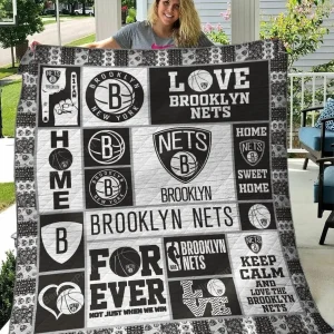 Brooklyn Nets Quilt Blanket and Home Decor
