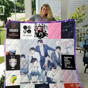 Bts Quilt Blanket For Fans and Home Decor