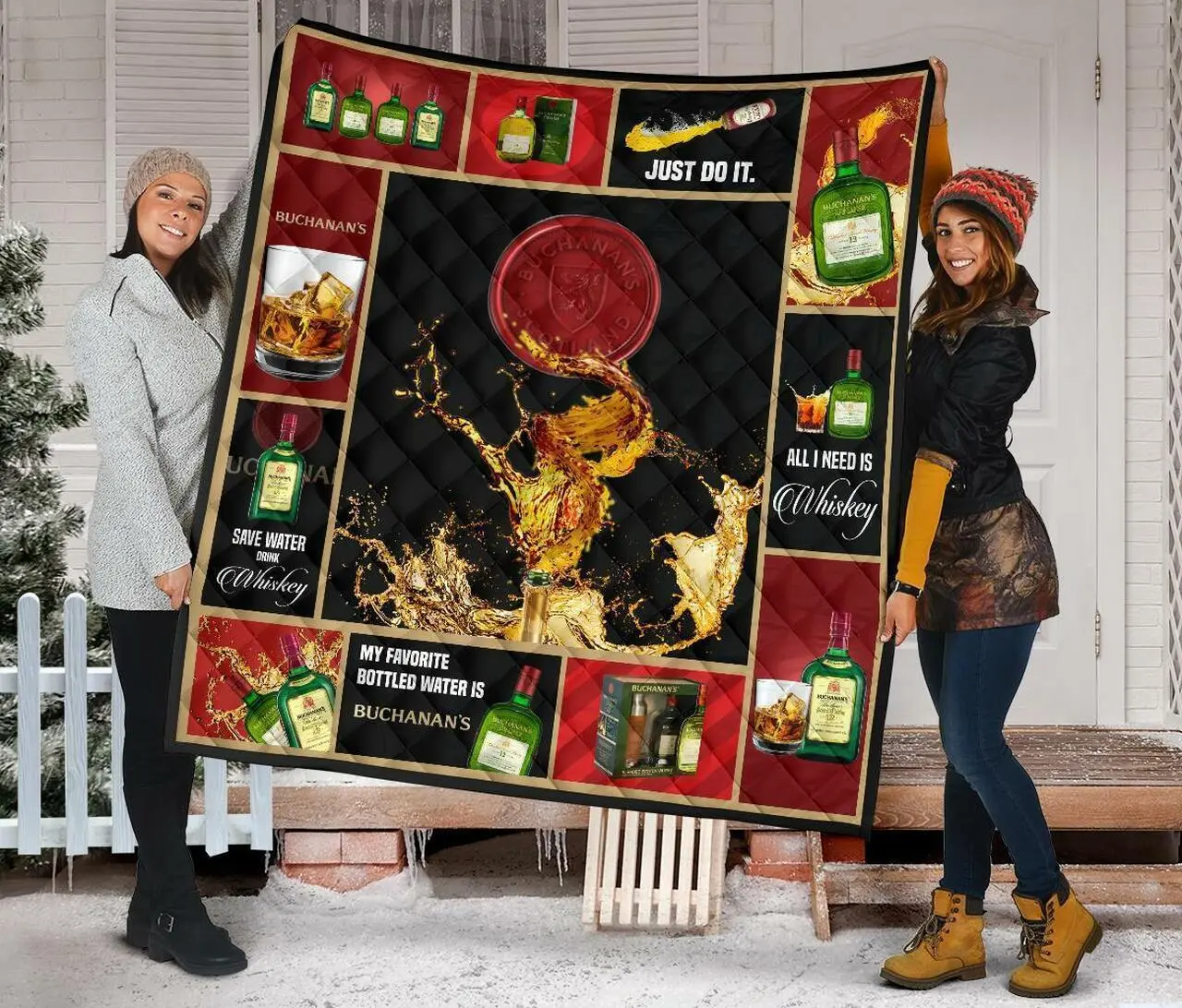 BuchananS Scotch All I Need Is Whisky Gift Idea Quilt and Home Decor