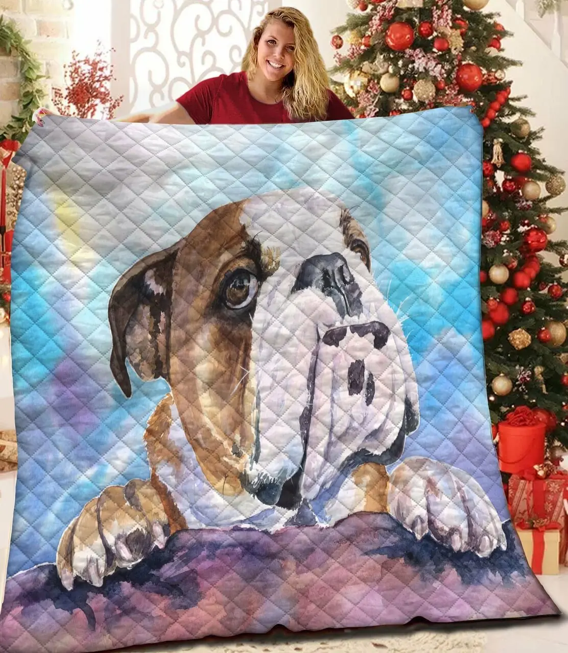 Bulldog Jfj Quilt Ea and Home Decor