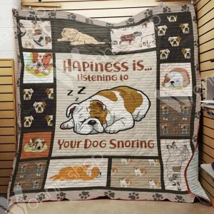 Bulldog Quilt Blanket and Home Decor