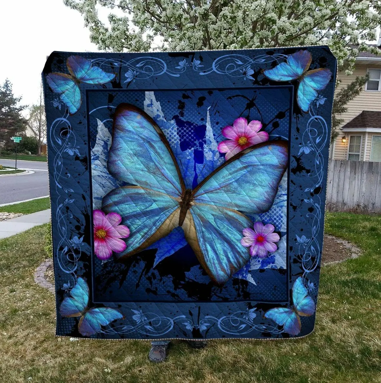 Butterfly HVT080805 Quilt Blanket Sleepy and Home Decor