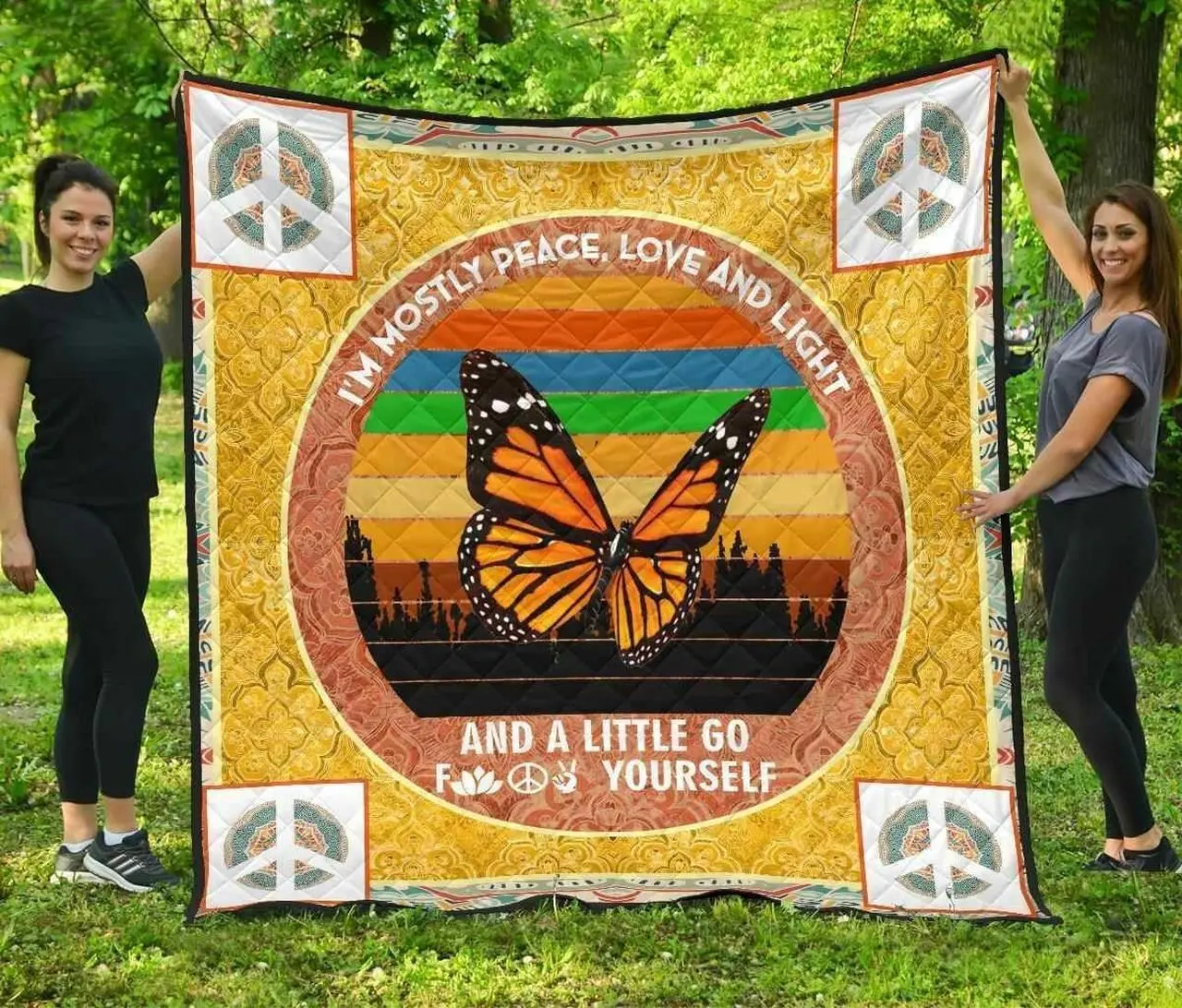 Butterfly Peace Premium Blanket Th0509 Quilt and Home Decor