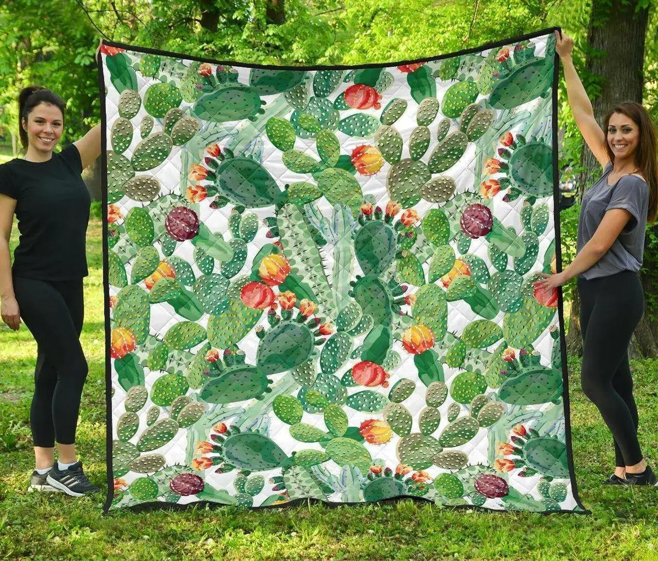 Cactus Design Pattern Copy DHCDHC DT1910 Quilt Blanket and Home Decor