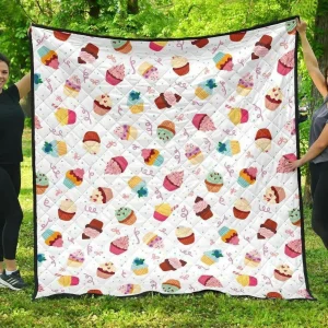 Cake Cupcake Design Pattern DHCDHC DT1910 Quilt Blanket and Home Decor