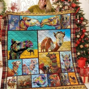 Camel Lovely Camels 3D Customized Quilt and Home Decor