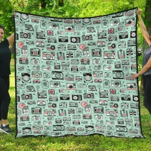 Camera Pastel Cl12100110Mdq Quilt Blanket and Home Decor