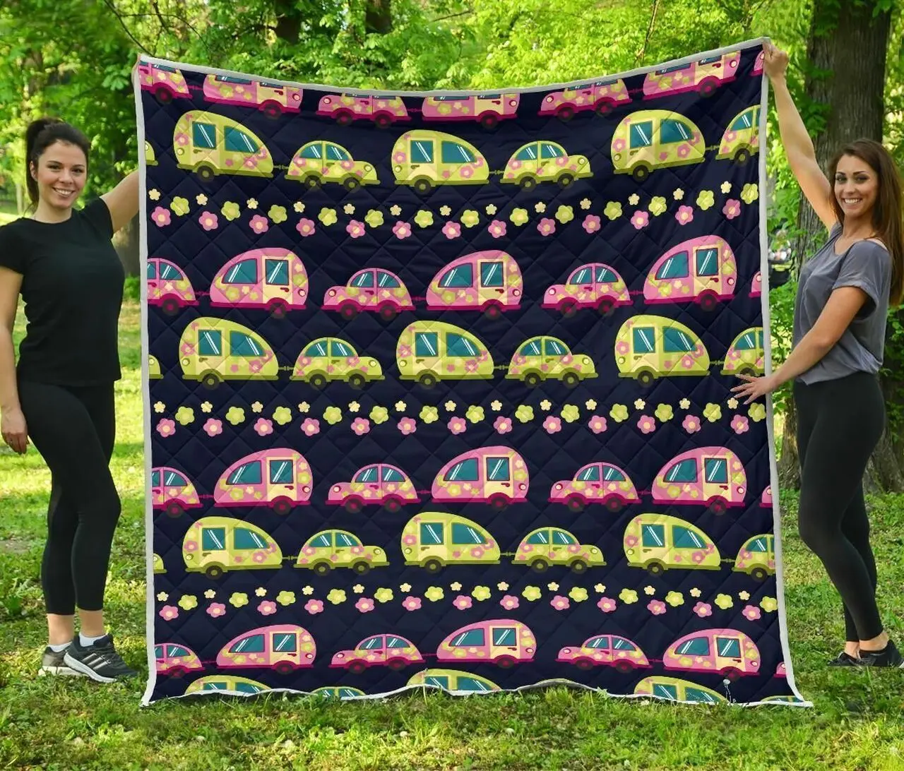 Camping Camper Cute No 3 3D Customized Quilt and Home Decor