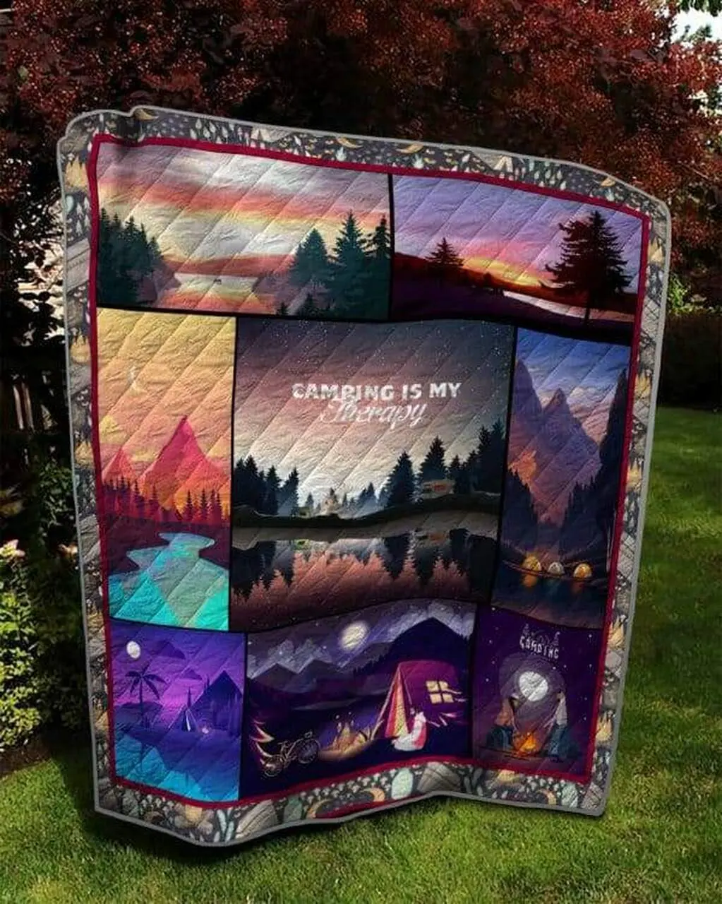 Camping Is My Therapy Quilt and Home Decor