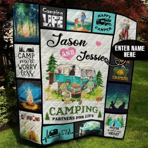 Camping Partner Personalized Quilt Blanket Bbb300565Sm and Home Decor