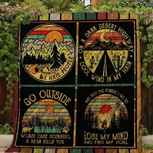 Camping Quilt Blanket A176 and Home Decor