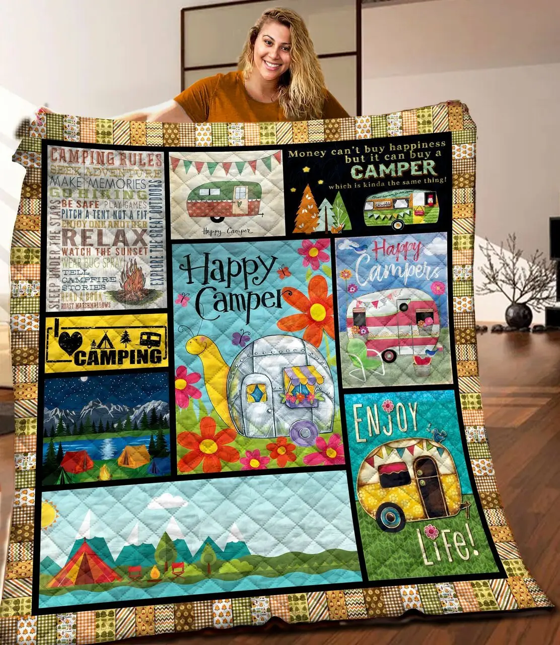 Camping Quilt Blanket C9B260304HD and Home Decor