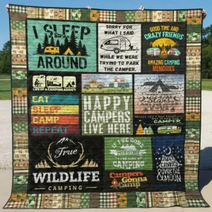 Camping Quilt Blanket Ver 2 Quilt and Home Decor