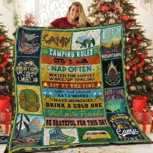 Camping Rule DABV1 3D Customized Quilt and Home Decor