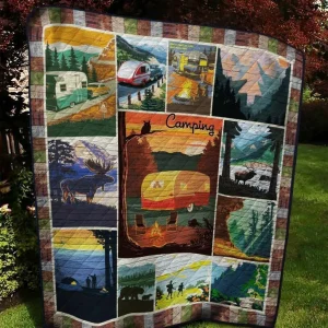 Camping Tl170504 Quilt Blanket and Home Decor