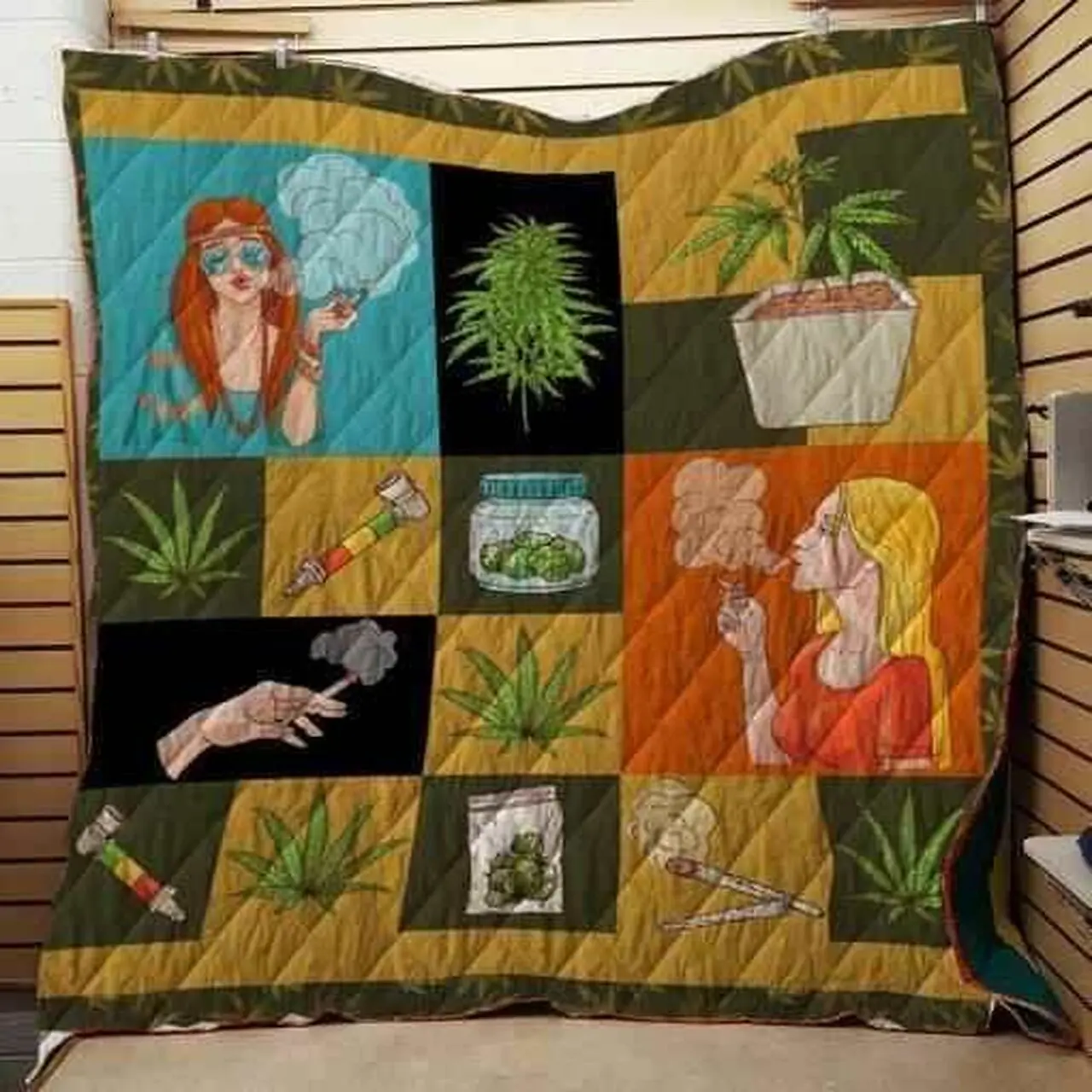 Cannabis 6 Blanket Th0807 Quilt and Home Decor
