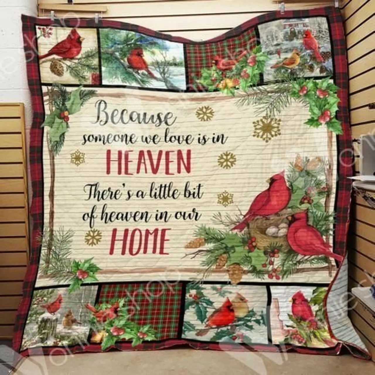 Cardinal Christmas Hur Quilt Cysiyf and Home Decor