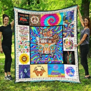 Cat And Wind U Quilt Bl and Home Decor