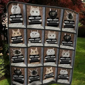 Cat Criminal Quilt Blanket Quilt and Home Decor