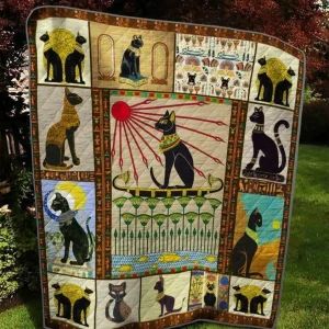 Cat Egypt Quilt Blanket Quilt and Home Decor