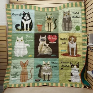 Cat Family Quilt and Home Decor