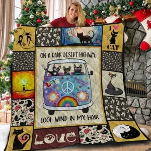 Cat Love VD 3D Customized Quilt and Home Decor