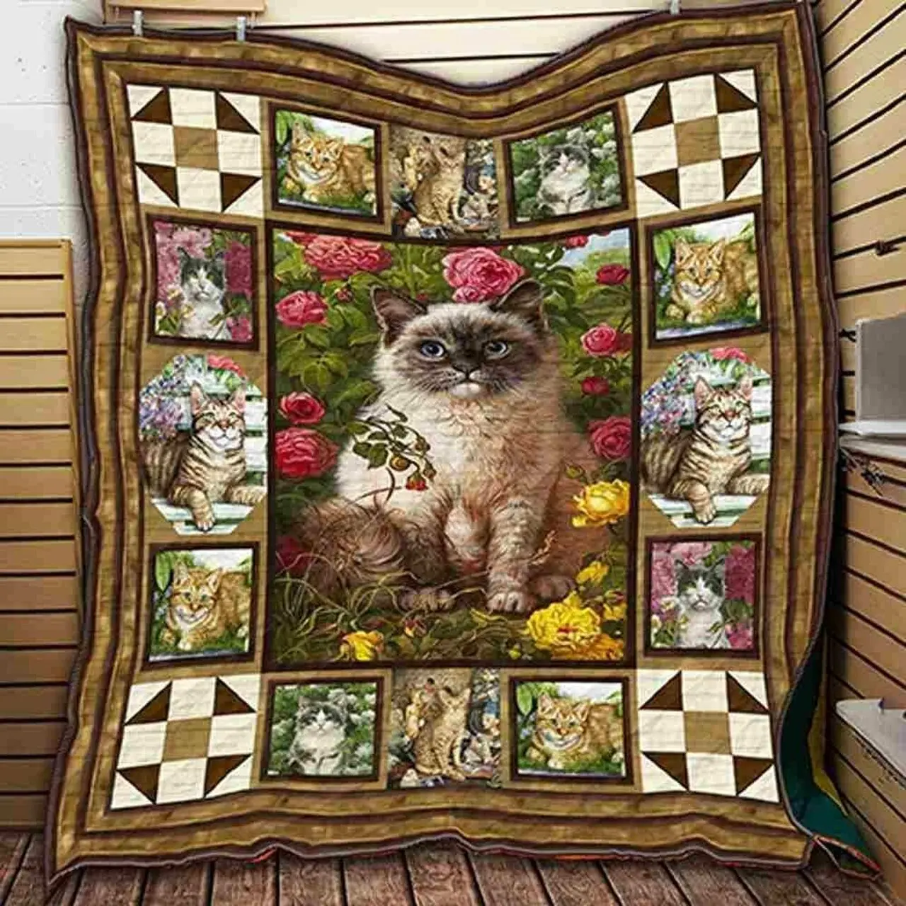 Cat Lovely L V1 3D Customized Quilt and Home Decor