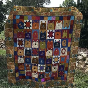 Cat Lovers Ah Quilt Derqcf and Home Decor