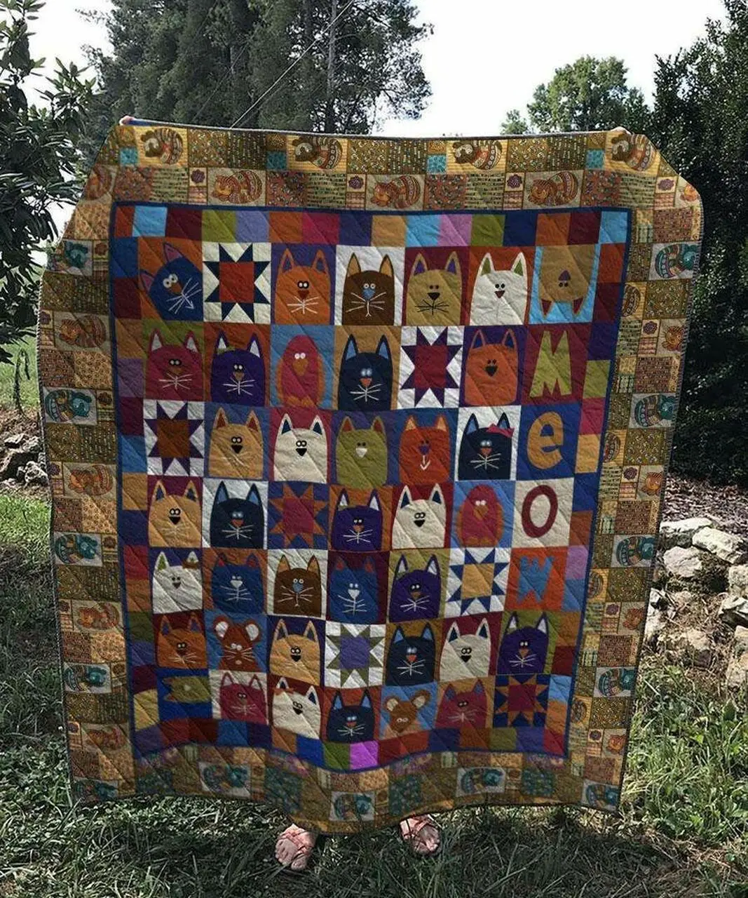 Cat Lovers Ah Quilt Derqcf and Home Decor