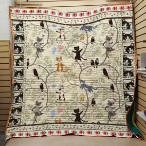 Cat Naughty Quilt and Home Decor
