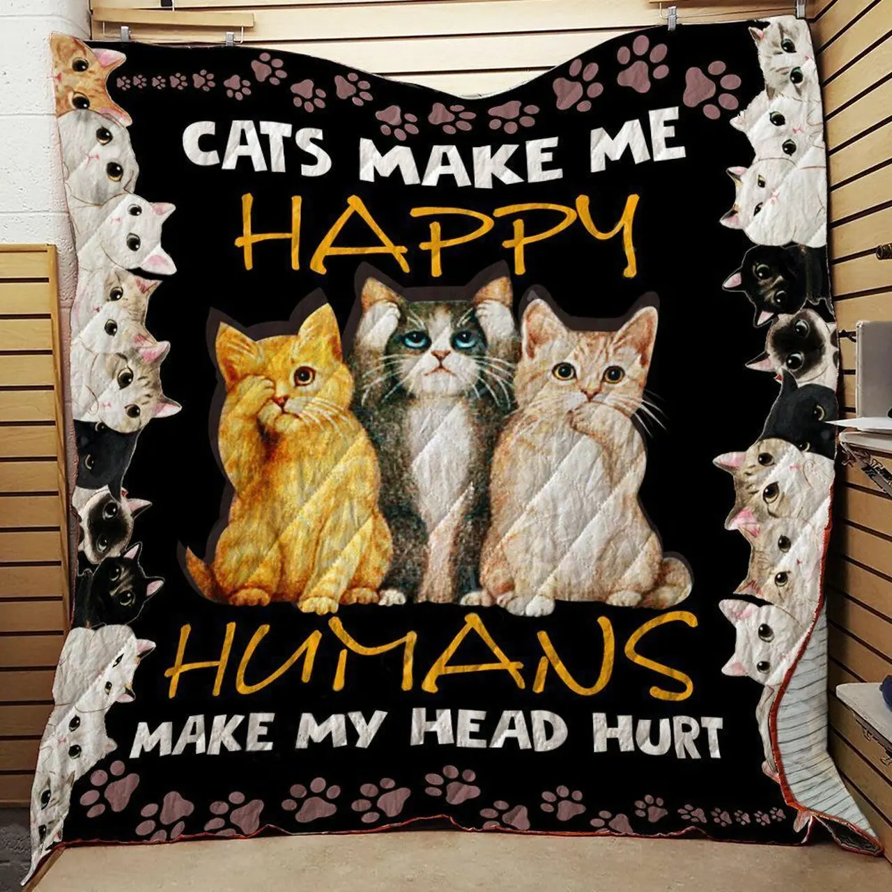 Cat Quilt Blanket ABC07114066 and Home Decor