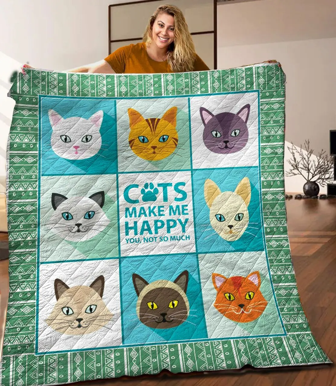 Cat Quilt Blanket C9B250303TY and Home Decor