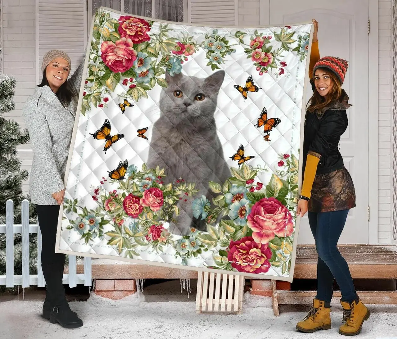Cat Quilt Blanket Dhc09121486Dd and Home Decor
