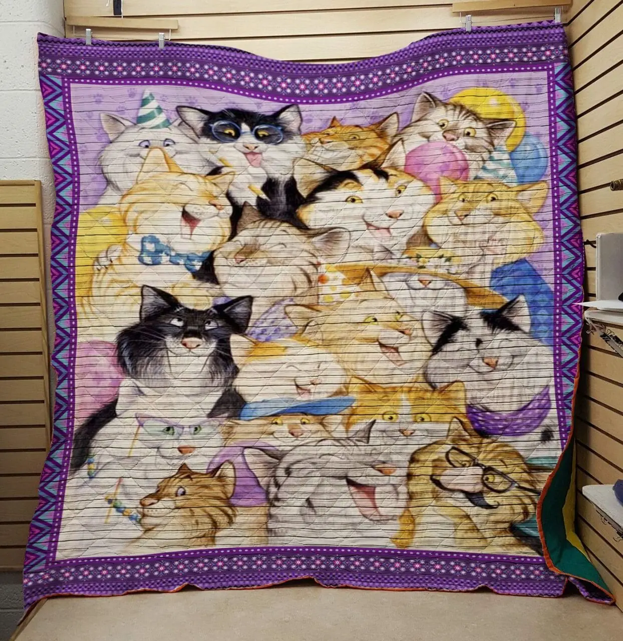 Cat Smile Quilt and Home Decor