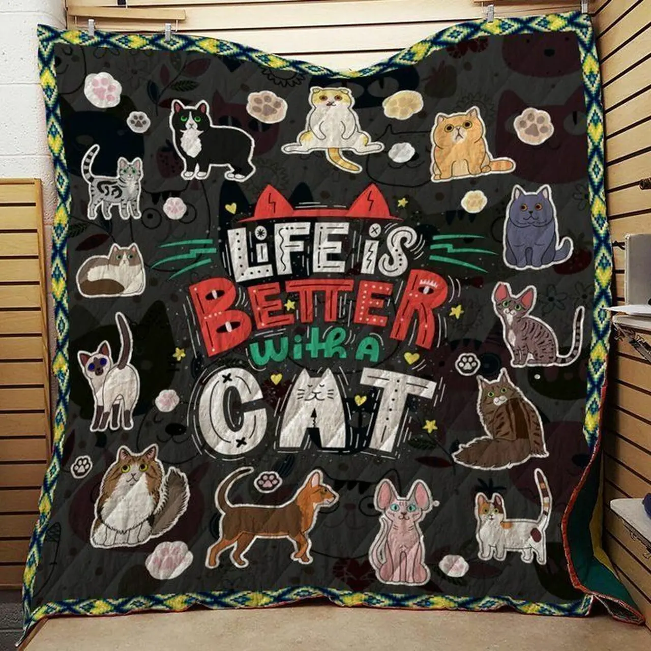 Cat V6 C 3D Customized Quilt and Home Decor